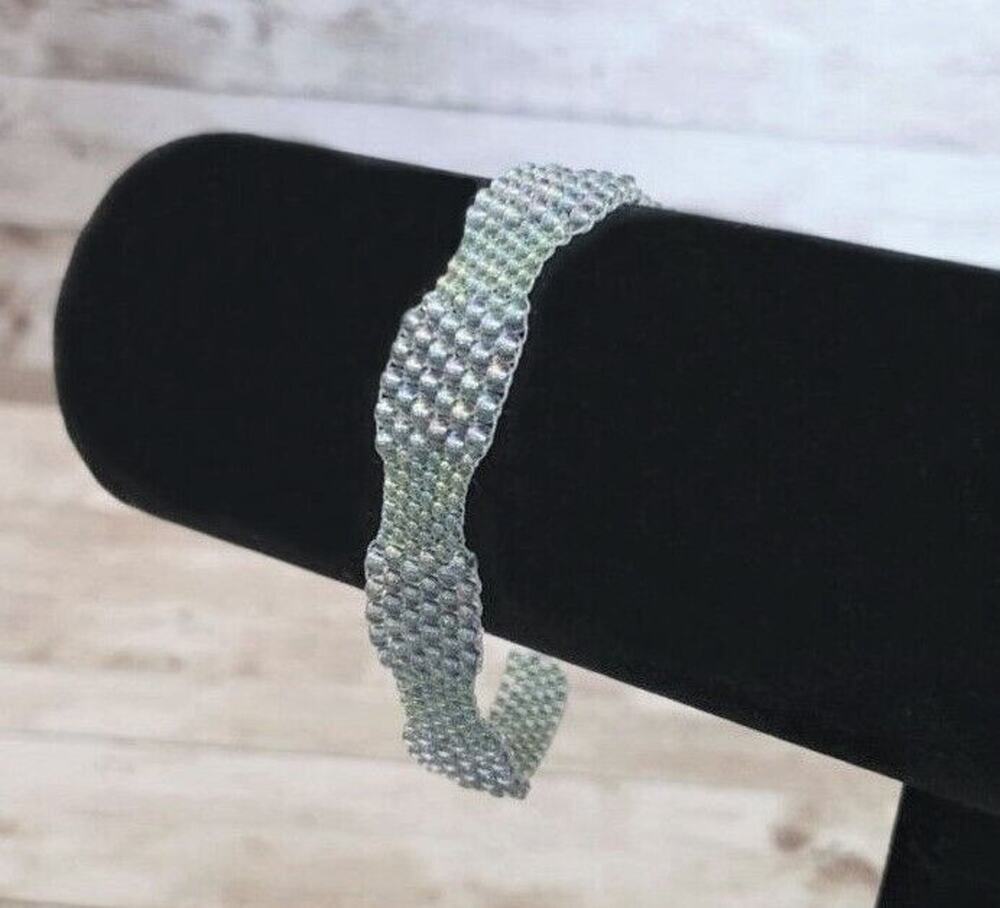 Vintage Bracelet - Small Beaded Blue/Green Tones